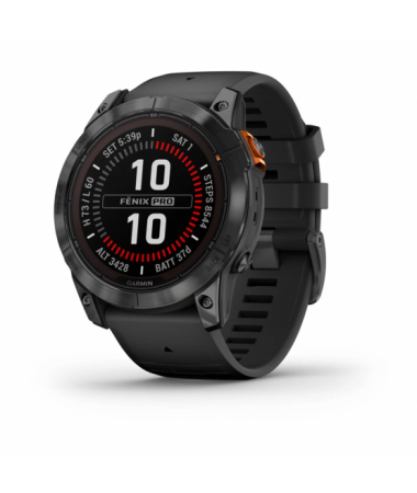 fenix 7 Pro – Sapphire Solar Edition сірий карбон титановий DLC з чорним ремінцем 010-02777-11